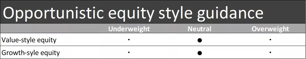  Opportunistic equity style guidance
