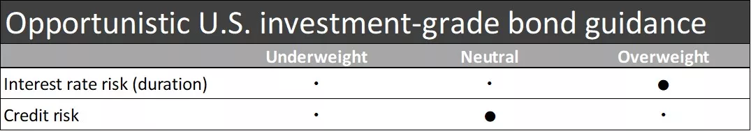  Opportunistic U.S. investment-grade bond guidance
