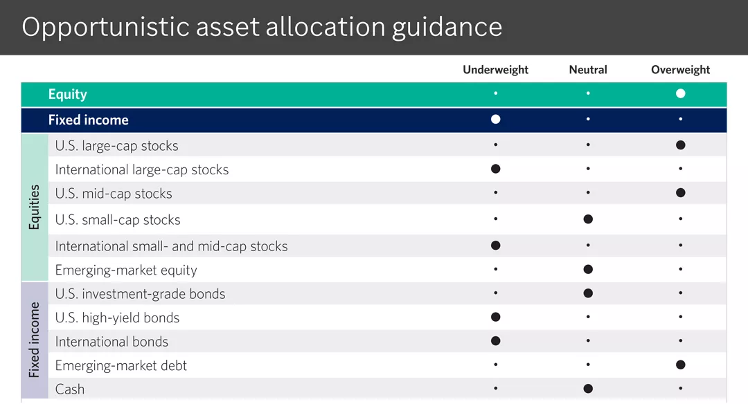 Opportunistic asset allocation guidance