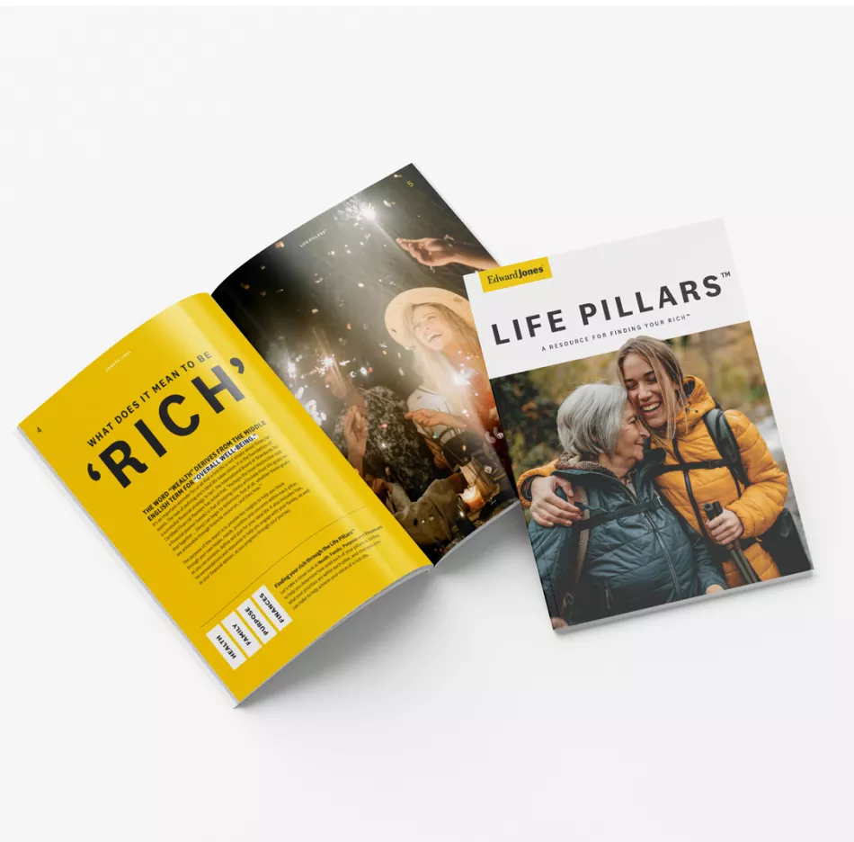  Books showing what does it mean to be rich quote and Life pillars
